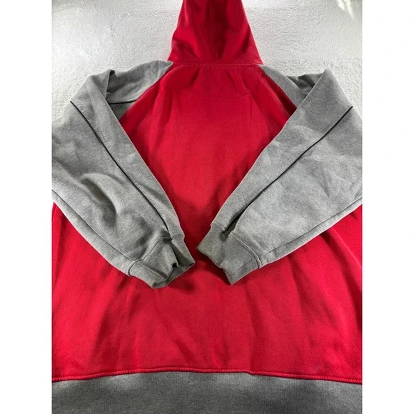 Vintage Brooklyn Xpress Express‎ Hoodie Y2K Gothic Grunge Zip Red Gray XXXL 3XL - Picture 3 of 8